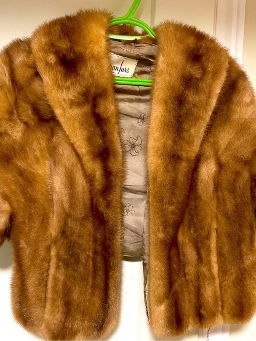 REAL Fur Women's  Fur Coat in Rich Cognac - Brand: